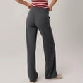 thumbnail image 4 of Women's Wide Leg Pants - Ultra Soft Casual Fashion Solid Color Long Pants with Pockets Dark Gray XL, 4 of 7