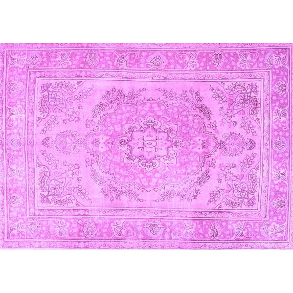 Ahgly Company Indoor Rectangle Persian Purple Traditional Area Rugs, 2' x 5'