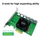 thumbnail image 4 of PCI-E A USB 3.0 Adaptador de 6 puertos Convertidor de 6 puertos PCI-Express 4x Extender 20GBPS Computadora Accesorios de minería de computadora Suministros de PC de escritorio Guardurnaity EL005577-00B, 4 of 7