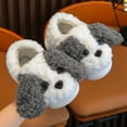 thumbnail image 4 of Suilloe Toddler Girls Fuzzy Slippers Cartoon Dog Cute Design Non- Bedroom House Shoes Fall Winter Warm Comfortable Plush Slippers For Boys Girls Us Sizeï¼11 M, 4 of 4