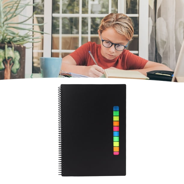 Cuaderno De Papel Reutilizable, Encuadernación En Espiral, Bloc De Notas Taquigráfico Borrable, Conectividad De Aplicación, Páginas Con Rayas Y Puntos En Negro, 180x255mm