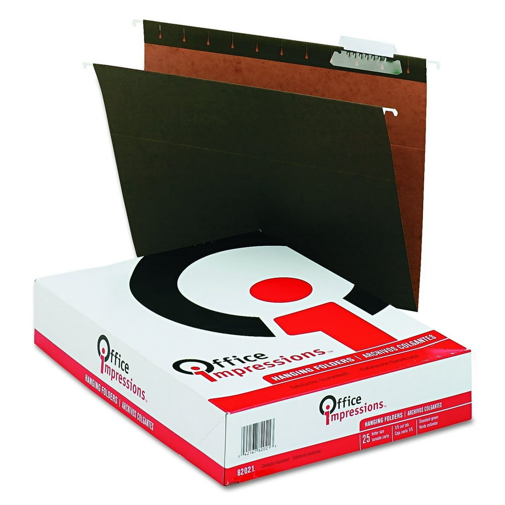 Hanging File Folders, 1/5 Tab Cut, Letter Size (8.5 x 11), Standard