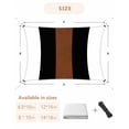 thumbnail image 6 of Sun Shade Sail 12x16Ft Boho Black Brown and White Striped Tribal Farmhouse Style Uv Block Sunshade Canopy Outdoor Shade Cover Rectangle Shade Cloth For Patio Garden Yard Deck Pergola, 6 of 6