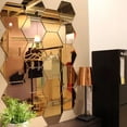 thumbnail image 2 of Lefu 12pcs acrylic three-dimensional hexagonal mirror wall stickers DIY 126*110*63mm, 2 of 9