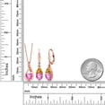 thumbnail image 2 of Gem Stone King 18K Rose Gold Plated Silver Pink Mystic Topaz and Yellow Citrine Pendant Earrings Set for Women (4.02 Cttw, Gemstone Birthstone, with 18 inch Chain), 2 of 4