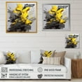thumbnail image 4 of DESIGN ART Designart "Yellow Grey Vibrant Swirls I" Modern Geometric Canvas Wall Art 24 in. wide x 24 in. high, 4 of 5