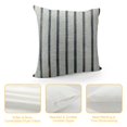 thumbnail image 4 of WERPE  Decorative Farmhouse Throw Pillow Case, Cream/Off-White with Purple Stripes Modern Accent Square Pillow Cover, Textured Throw Cushion Covers for Couch Chair Bedroom, 4 of 5