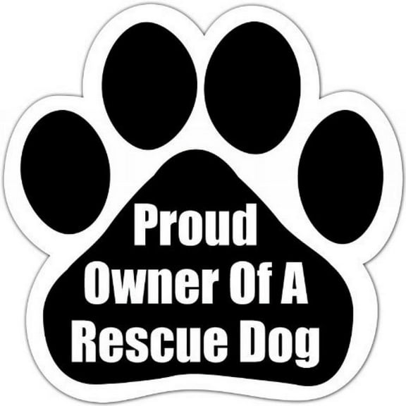 "Proud owner of a rescue dog" Car Magnet