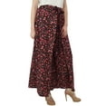 thumbnail image 3 of Phagun Women's Black Tie Knot Waist Floral Printed Fisherman Harem Pants-S, 3 of 6