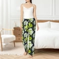 thumbnail image 4 of Rateoe Teal floral elegance Pattern Women’s Ultra-Soft Comfy Pajama Lounge Pants Sleepwear,Comfortable Lounge Wear,lightweight Pajamas, Casual Home Wear-XX-Large, 4 of 6