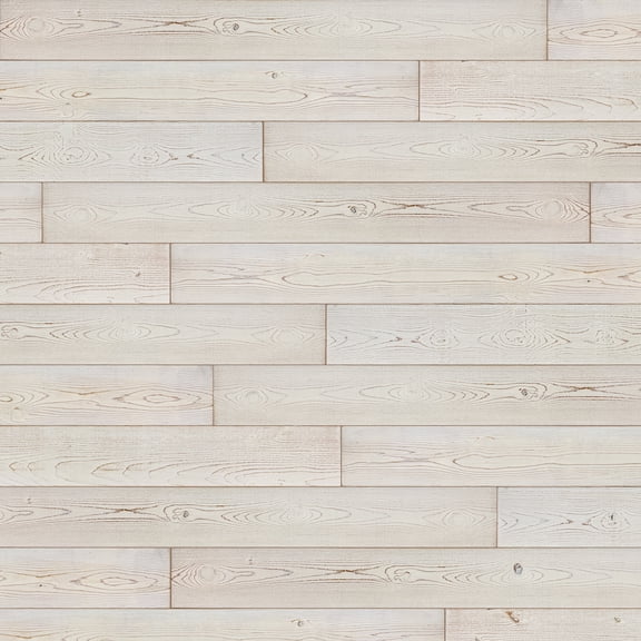 Luxdecor Real Wood Wall Planks - White Shiplap Boards, 5" Peel and Stick, 10 Pieces, 12.5 Sq Ft