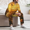 thumbnail image 7 of Goofa Sunflower Sunset Rainfall for 2-piece Loungewear Set Men’s Sleepwear Set Soft PJs Cozy loungewear Comfy Sleep Set Winter Pajamas-Large, 7 of 7
