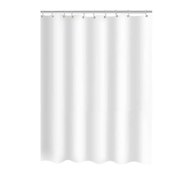 Cortina de baño impermeable gruesa de poliéster de 120X180CM, blanco