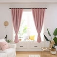 thumbnail image 3 of Cortinas para ventanas Jadeshay paneles de ventana estilo estrella ahuecados de Poliéster 1x2m color rosa, 3 of 8