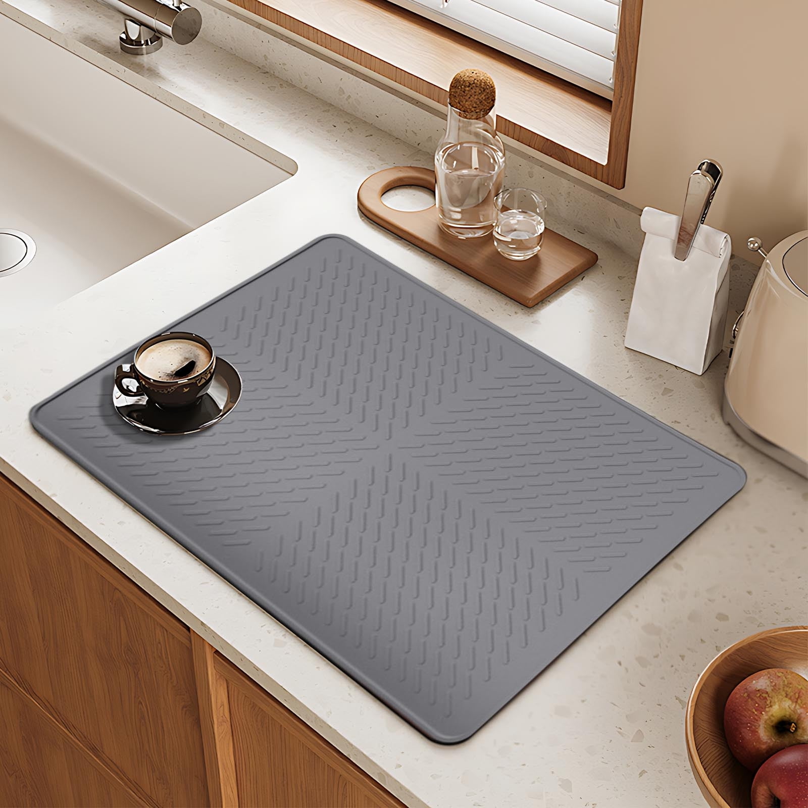 Tunhigl Silicone Electric Stove Cover Heat Resistant Stove Top Protector Glass Cooktop Cover Gray
