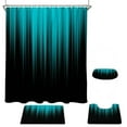 thumbnail image 2 of 4-Piece Gradient Shower Curtain & Bath Mat Set - Modern Elegant Bathroom Decor with Non-Slip Rug, 2 of 4