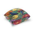 thumbnail image 5 of Vibrant Peacocks Amid Florals Throw Pillow Covers Pillowcases 16 x 16 Inch Home Decor 2 Packs for Bedroom Sofa, 5 of 6