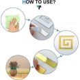 thumbnail image 2 of 10 Piezas Pegatinas de Pared de Espejo Acrílico Extraíbles DIY 3D Autoadhesivas Marco de TV Azulejo Ventana Espejo Fondo Decoración Tamaño Pequeño (Oro), 2 of 5