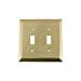 thumbnail image 3 of Nostalgic Warehouse 719951 Deco Switch Plate with Double Toggle, Polished Brass, 3 of 3