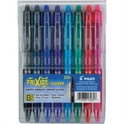 FriXion Erasable Gel Pen Fine Pen Point - 0.7 mm Pen Point Size - Retractable - Pink, Red, Green, Turquoise, Blue, Purple, Navy, Black Water Based, Gel-based Ink - Translucent Barrel - 8 / Pack