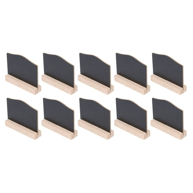 10Sets Mini Chalkboard Signs,Vintage Wooden Tabletop Chalkboard Sign With Base Stand Mini Tabletop Chalkboard Signs For Party Restaurant Wedding