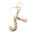 thumbnail image 2 of CSChome Initial Keychain with Pink Tassels Colorful Acrylic Initial Keychain with Pink Tassels Decor Letter Cup Pendant Keyring Water Bottle Decoration Birthday Gift, 2 of 6
