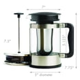 thumbnail image 2 of Primula Stainless Steel 2 in 1 Craft Coffee Maker, 51 oz. Cold Brew Coffee Maker and 12 Cup Coffee Press, 2 of 6