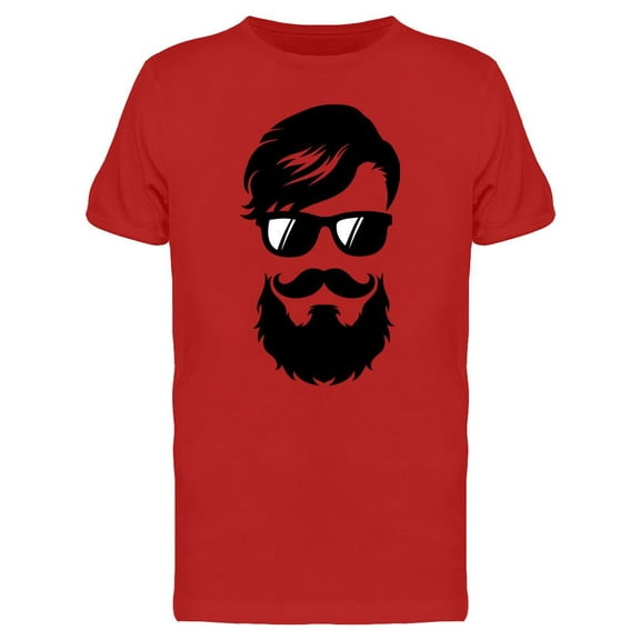 Beard And Mustache T-Shirt Men -Image by Shutterstock, Male Large