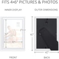 thumbnail image 3 of SURJDE 4x6 Picture Frames (White, 6 Pack), Contemporary Frame Set, Wall Mount or Table Top, Prosperity Collection, 3 of 6