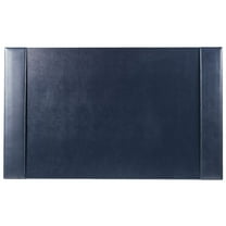 Navy Blue Bonded Leather 30" x 18" Desk Pad