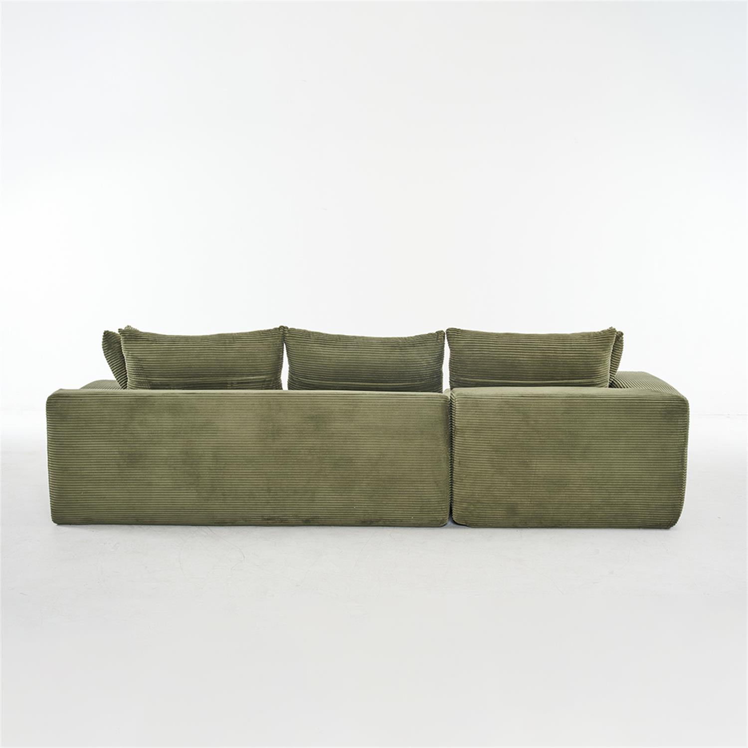 Demi Bonn 108"x68" Extra-Deep Modular Cloud Sofa - 4-Person Chenille Sleeper Couch for Living Room Furniture, No Assembly Needed, Green