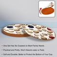 thumbnail image 4 of Baseball Set of 6 Microfiber Leather Round Coasters, 11x11 cm/4.3x4.3 in, Drink Coasters for Home and Bar, Table Coasters, 4 of 6