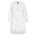thumbnail image 3 of City Chic Women's Plus Size Sweetheart Dress Long Sleeves V-Neck - Ivory, 3 of 4
