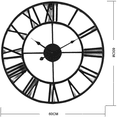 thumbnail image 3 of Clearance：Decor Wall Clock, European Retro Clock with Large Numerals, Indoor Silent Battery Operated Metal Clock for Home, Living Room, Kitchen and Den, 3 of 8