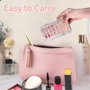 Three-Layer Folding Clear Press on Nails Storage Box with 30 Pcs Adhesive Double Sided Tape Large Transparent Acrylic Nail Display Box Artificial False Nail Box Organizer Fake Nail Case Boxes