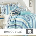 thumbnail image 4 of Levtex Home - Laida Beach Quilt Set -Twin Quilt + One Standard Pillow Sham - Coastal Stripe - Green, Blue, White - Quilt Size (68x86in.) and Pillow Sham Size (26x20in.) - Reversible - Cotton, 4 of 6