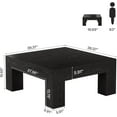 thumbnail image 2 of Finmind 39.4-Inch Square Coffee Table for Living Room, Farmhouse All Wood Accent Center Cocktail Table, 2 of 7