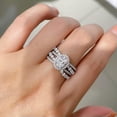 thumbnail image 3 of K-KED Elegant Delicate Jewelry Cubic Zircon 925 Silver Filled Ring Women Wedding Gift Sz 6-10-7, 3 of 6
