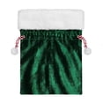 thumbnail image 1 of Liyamei Velvet Santa Drawstring Pouch Holiday Party Sack For Wrapping Xmas Celebration And Storage Reusable Festive Suitable For Xmas (Dark Green), 1 of 5