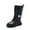 Black, variant on GJSYRH Mid Calf Winter Boots for Girls Cozy Lined Casual On Shoes For Toddler Kids Daily Outings Black 8.5-9 Years