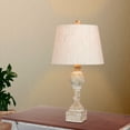 thumbnail image 3 of Fangio Lighting 26.5' Sculpted Column Resin Table Lamp, White - W-6239CAW, 3 of 3