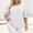 *White, variant on ClodeEU Women's Plus Size Crew Neck Ruff Short Sleeve T-Shirt,Casual Loose Fit Top Army Green,Women's Plus XXL