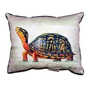 Betsy Drake Happy Turtle Large Indoor/ Outdoor Throw Pillow