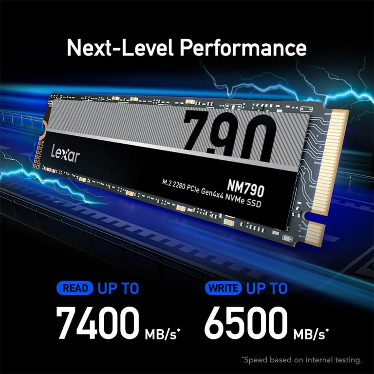 Lexar NM790 2TB PCIe Gen 4x4 NVMe M.2 Internal SSD - Walmart.com
