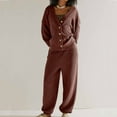 thumbnail image 6 of 2 Piece Plus Size Sets for Women Fall Solid Color Two Piece Outfits Sweater Sets Oversized Cardigan And High Waisted Pants Matching Set Sets, 6 of 8