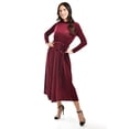 thumbnail image 1 of Vestido midi de terciopelo Roman Fashion 3826 Vino, 1 of 5