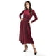 thumbnail image 1 of Vestido Midi de Terciopelo Roman Fashion Juvenil 3826 Vino, 1 of 5