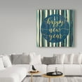 thumbnail image 3 of Trademark Fine Art 'Coastal Lace Happy New Year Stripes Round' Canvas Art by Jess Aiken, 3 of 3