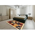 thumbnail image 4 of Ahgly Company Indoor Rectangle Contemporary Yellow Orange Abstract Area Rugs, 3' x 5', 4 of 6