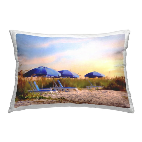 Stupell Industries Summer Vacation Sunrise Decorative Printed Throw Pillow Design by Graffi*tee Studios.